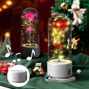 Rose Flowers LED Light And Bluetooth-compatible Speaker